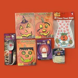 Lot of 7 Discontinued Halloween Items RARE 2011-2012 Pumpkin Masters Darice NEW